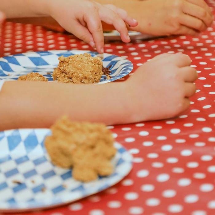 Ready made sweet on a plate.